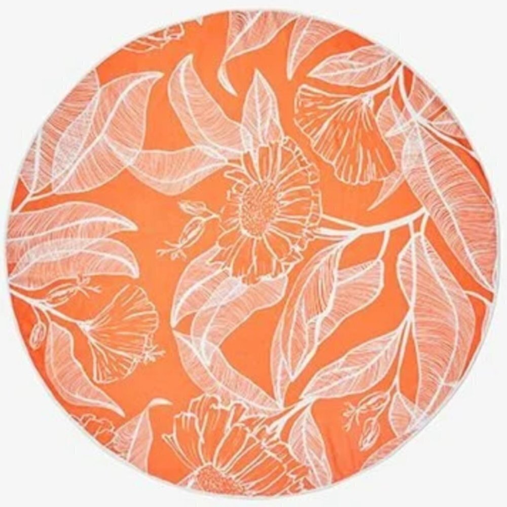 Summer‎ & Rose 57" Roundie Towel - Orange FabFitFun Brand New In Package